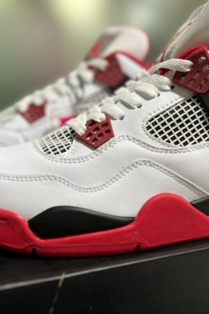 Air Jordan 4 Retro Fire Red and White