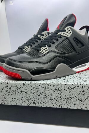 Jordan 4 Retro Bred Reimagined BLACK/CEMENT GREY